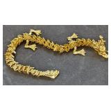 7" Metal Gold Plated articulatig dragon