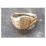 14 Kt Gold Emerald Ring 5.5 sz,  2.88 grams