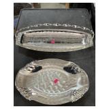 2 Silver plated Sandwich/ Bread Tray