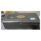 Antique European Wood Inlaid Music Box  Works