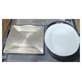 Platters, Serving Trays, 2 Chargers