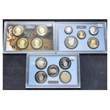2010 US Mint Proof Set  5 Coins & 5 State Quarters