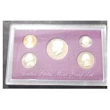 1989 S US Mint Proof Set 5 Coins