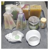 2 Wall Mount Shells, 3 Oblong Candles, 2 Mold