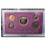 1989 S US Mint Proof Set 5 Coins