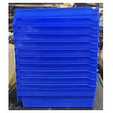 11 plastic parts bins