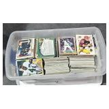 Plastic Tub Full of Football Cards
