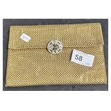 Gold Mesh White & Davis Purse w/ Tag  Missing