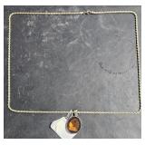 Sterling Italy Chain 29" Long & Pendant w/ Buddha