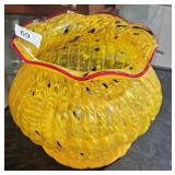 2Lots 1ea Large Orange Speckled Vase 8" Tall x