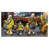 Vintage Chinese mad figurines handcrafted from