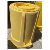 Yellow Plastic Trash Can