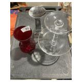 3 Glass Vases