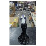 Black Rhinestone Dress on Necklace Holder