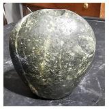 Carved Fossil Rock Vase 4" Tall