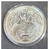 Metal Round Zodiac Trade Token