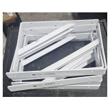 10 white shelving brackets