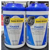 2 Sani-Hands instant sanitizing wipes