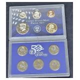 2001 US Mint Proof Set  5 Coins & 5 State Quarters