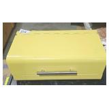 Yellow Metal Bread Box 14 1/4" x 8" x 5 3/4"