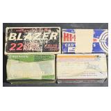 4 Lots 1ea Boxes .22 Ammo Long Rifle