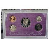 1992 S US Mint Proof Set 5 Coins