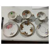 3 Bone China Various Tea Cup/ Saucers