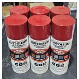 6 cans Rust-oleum multi-purpose spray paint