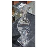 Etched Mikasa Platinum Tall Twist Crystal Candle