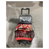 Rolling cooler and lunch bag radio