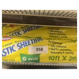 (2) 10 x 25ï¿½ clear plastic 6 mil sheeting rolls