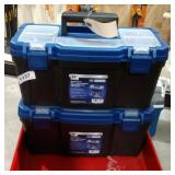 (2) 16 inch plastic toolboxes, 2x$