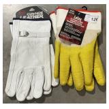 2  pair extra large work gloves