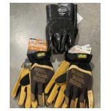 3 pairs, large work gloves