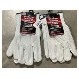 2 pair extra large leather gloves