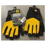 2 pairs  medium cat padded palm, utility gloves