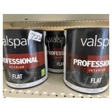3 gallons flat interior paint, light and medium