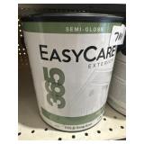 2 Gallons semi gloss exterior paint, deep base