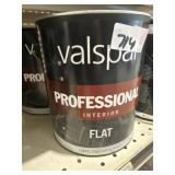 2 gallons flat interior paint, high hiding white