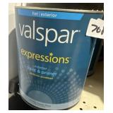 2 gallons flat exterior pastel, paint and primer