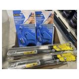 2 scotch blue tape, guns and 3M film blades