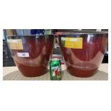 (2) plastic flowerpots  2x$