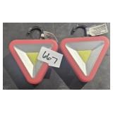 2 EMERGENCY LIGHT TRIANGLES