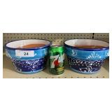 2 ceramic flowerpots - 2x$