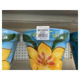 2 ceramic wall hanging flowerpots