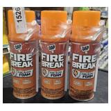 3 lots one fire block foam spray 3x$High