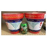 2 ceramic flowerpots - 2x$