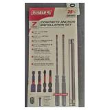 DIABLO 7 PIECE CONCRETE ANCHOR INSTALLATION SET