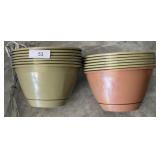 Plastic hanging planters w/ hangers all for one $