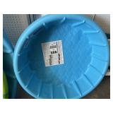 one Smaller blue kiddie pool